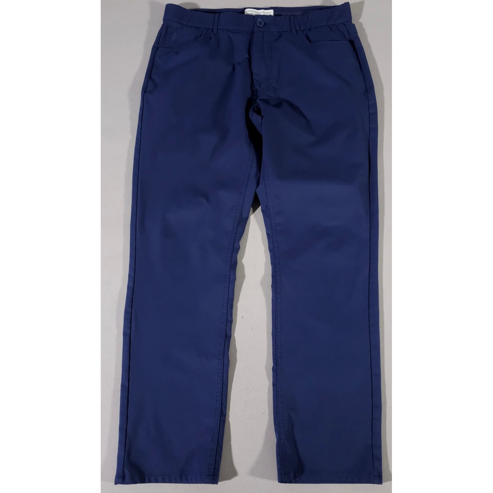 Holderness & Bourne Parker Pant Mens 35/30 Navy Tailored Fit Performance Golf